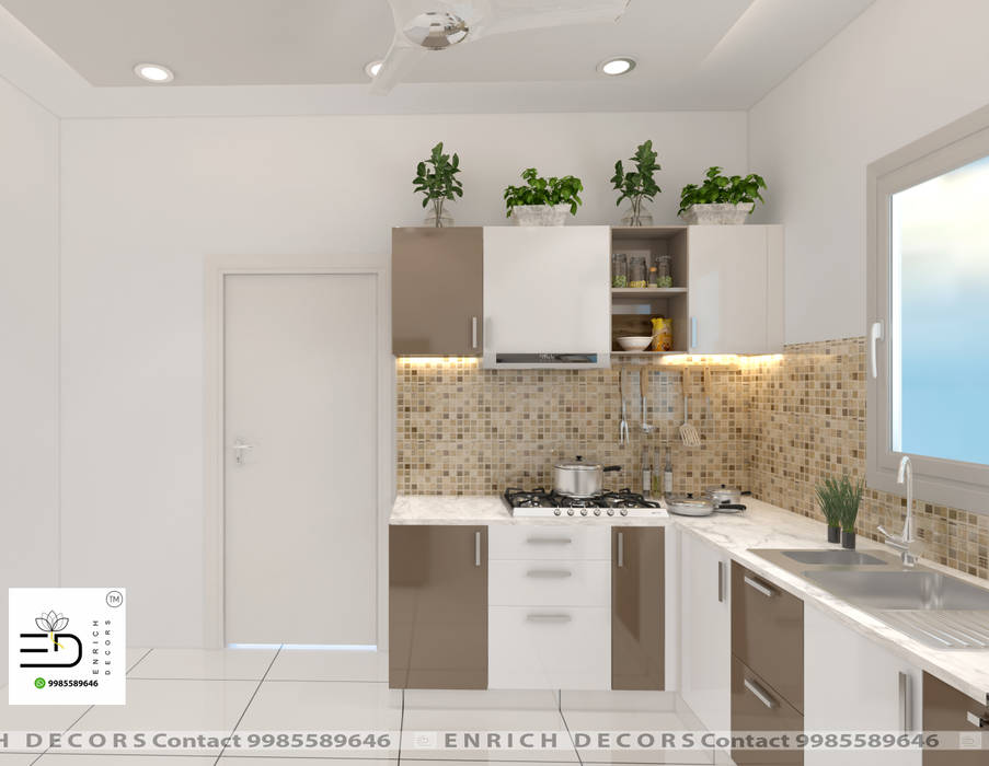 Modular L Shape Kitchen Enrich Interiors & Decors Kitchen units