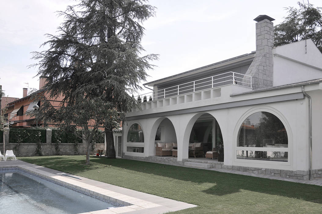 Villa Pasiva, IMAGINEAN IMAGINEAN Modern garden Granite White