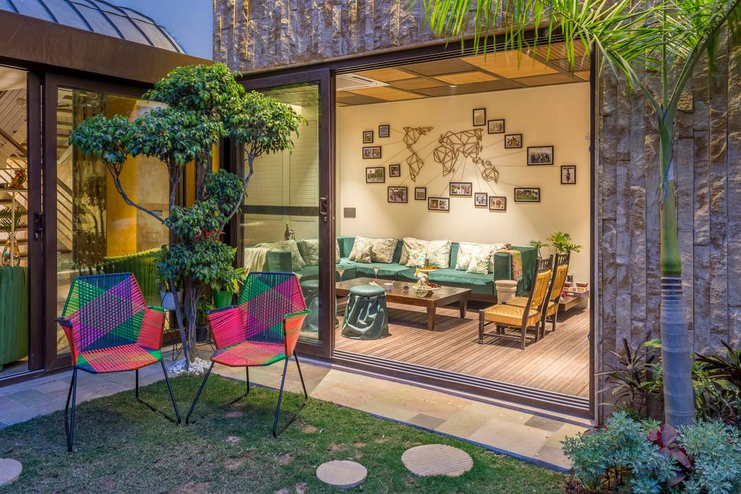 Indoor-Outdoor Villa, Art Space Design studio Art Space Design studio Salones de estilo moderno