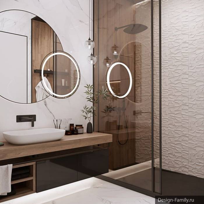 Интерьер апартаментов в Москва-Сити, design-family design-family 北欧スタイルの お風呂・バスルーム
