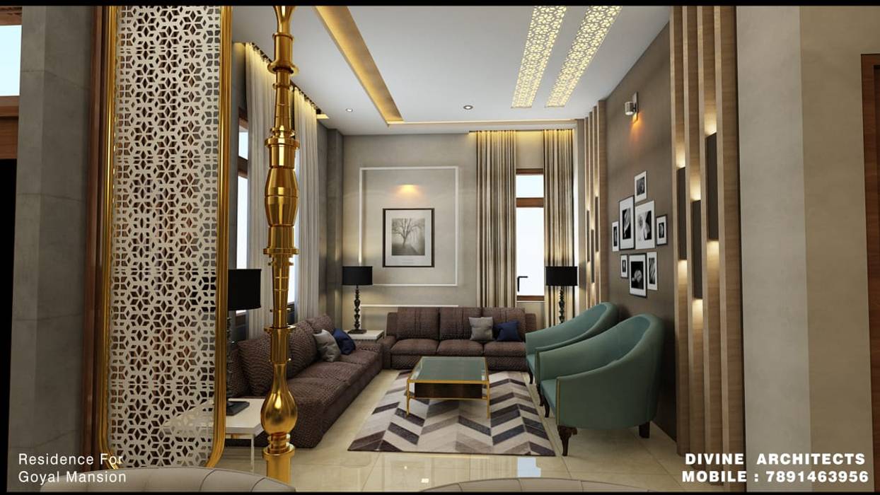 resident, divine architects divine architects Classic style living room Picture frame,Property,Furniture,Building,Couch,Interior design,Living room,Architecture,Comfort,House