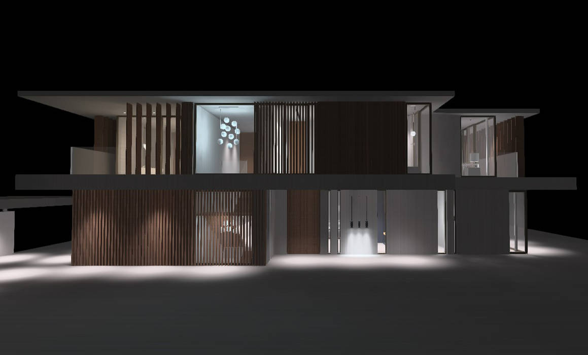 Neubau Einfamilienhaus, FISCHER & PARTNER lichtdesign. planung. realisierung FISCHER & PARTNER lichtdesign. planung. realisierung Modern Houses