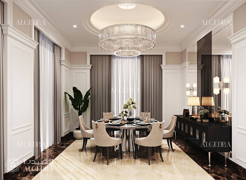 Modern dining room design in Abu Dhabi, Algedra Interior Design Algedra Interior Design Modern dining room