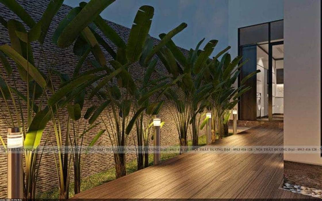Thiết kế nội thất biệt thự tại Hải Phòng Waterfront City sang trọng, Noi That Duong Dai Noi That Duong Dai Front yard Wood Wood effect