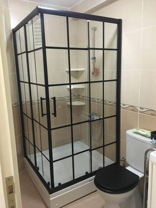 özel imalat aluminyum profil EOY İNŞ MADENCİLİK SAN. VE DIŞ TİC.LTD.ŞTİ Klasik Banyo Cam duşakabin, paslanmaz çelik, temperli cam, ,Küvet & Duşlar