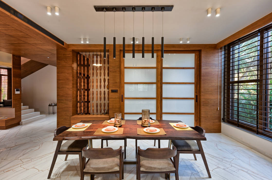 Dining Room ACE Associates Modern dining room Wood Wood effect