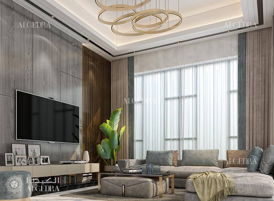 Contemporary living room design in Dubai, Algedra Interior Design Algedra Interior Design Living room