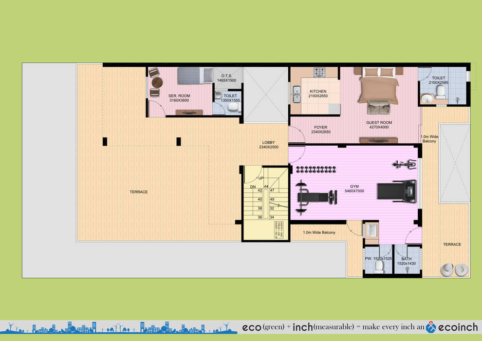Second Floorplan Ecoinch Services Private Limited Modern houses
