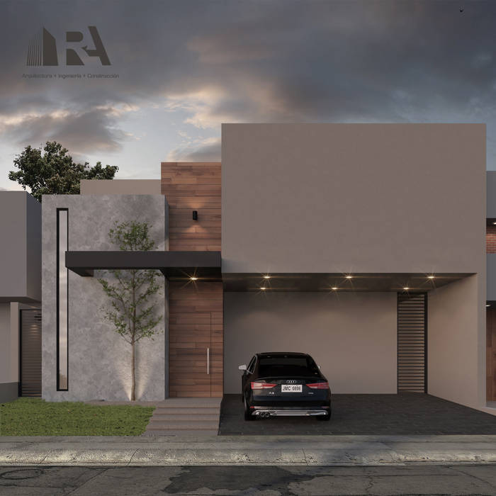 Fachada RA Proyectos Casas modernas: Ideas, imágenes y decoración