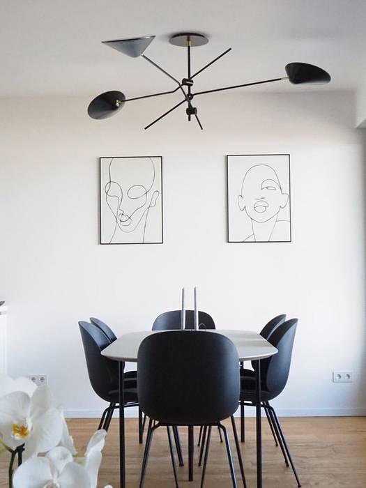 Eleganter Essbereich, Designservice+ Designservice+ Minimalist dining room