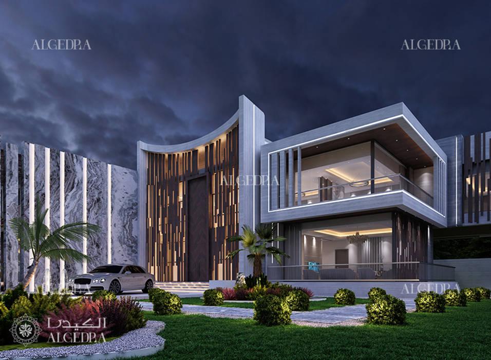 Modern villa design in Abu Dhabi, Algedra Interior Design Algedra Interior Design モダンな 家