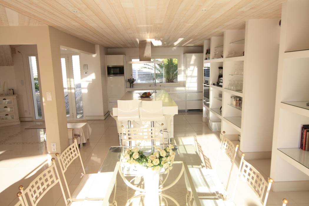 BIDART VILLA EDEN Restructuration d’une villa contemporaine – 5 chambres – 250 m2, SAB & CO SAB & CO Їдальня