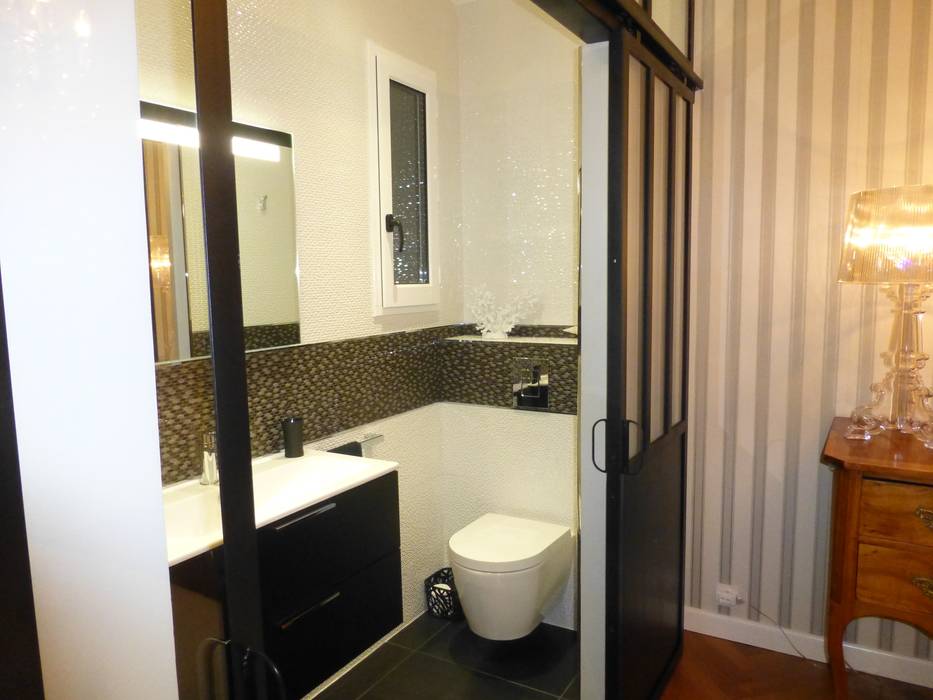 PESSAC ALOUETTE Modification d’une chambre parentale avec remplacement d’un placard en petite pièce d’eau, SAB & CO SAB & CO Classic style bathroom