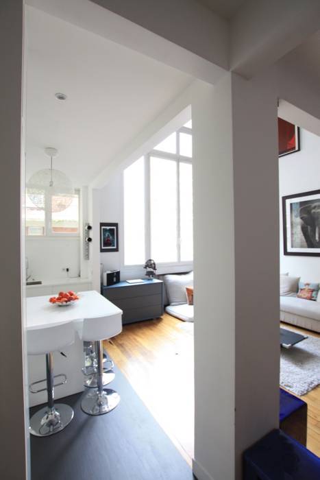 PARIS CHABRIER Restructuration totale d’un 120 m2, SAB & CO SAB & CO Modern Living Room