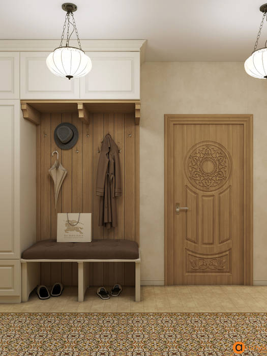 Cozy country, Artichok Design Artichok Design Mediterranean corridor, hallway & stairs Wood Wood effect