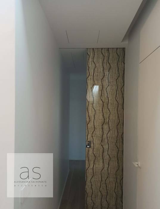 porta scorrevole Alessandra Sacripante Ingresso, Corridoio & Scale in stile moderno porta scorrevole a vetri
