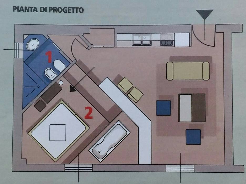 PLANIMETRIA GENERALE ROBERTA DANISI architetto feng shui, direzioni favorevoli,planimetria