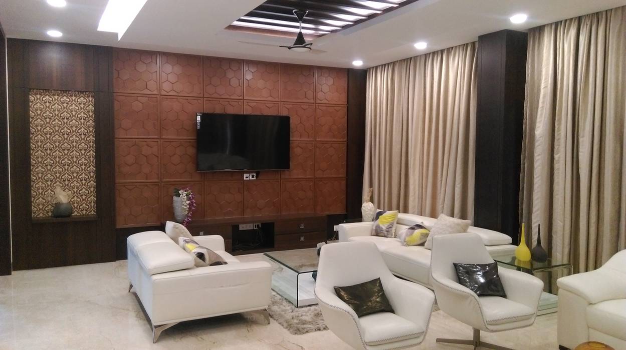 Patna Residential Interior Project, Setup Interiors Setup Interiors Modern living room Property,Furniture,Comfort,Couch,Table,Lighting,Building,Living room,Architecture,Flooring