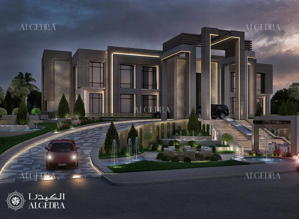 Luxury modern villa design in Dubai, Algedra Interior Design Algedra Interior Design Modern houses