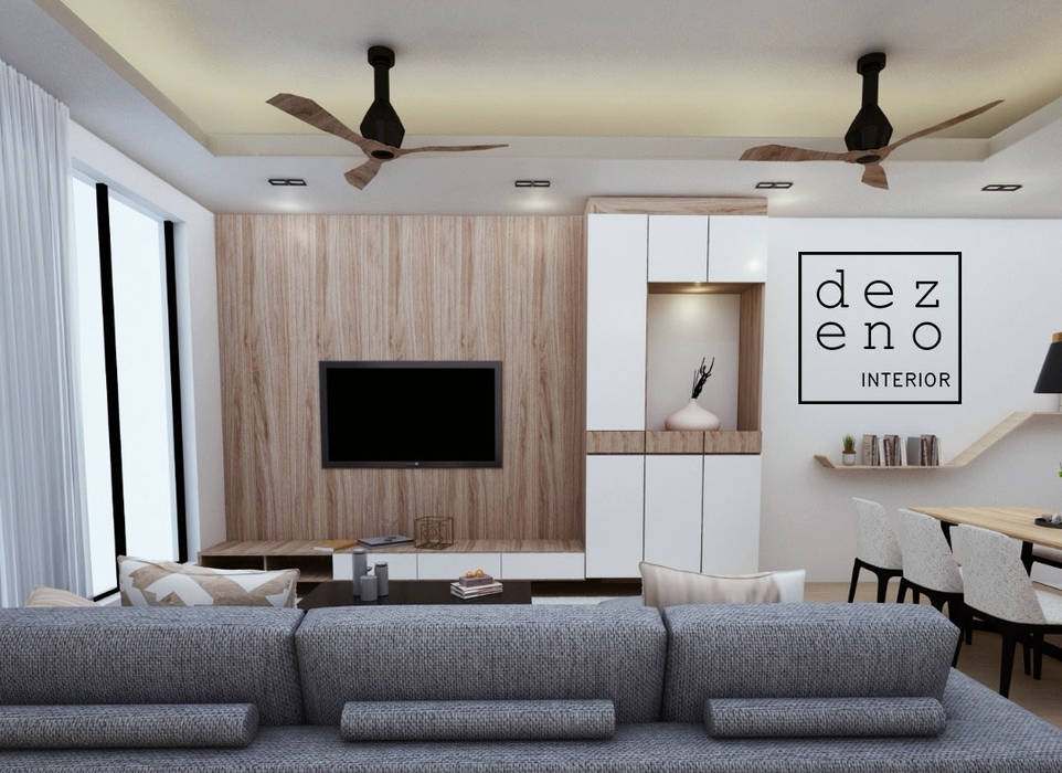 RESIDENTIAL - RAWANG M RESIDENCE, Dezeno Sdn Bhd Dezeno Sdn Bhd Livings de estilo moderno Contrachapado