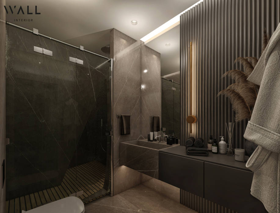 C.D. Banyo Projesi, WALL INTERIOR DESIGN WALL INTERIOR DESIGN Kamar Mandi Modern