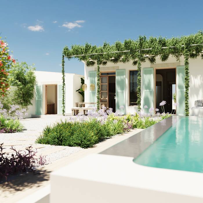 Interior Design in Mallorca | Beautiful Slow Living Facade in Palma de Mallorca ponyANDcucoBYgigi Front yard