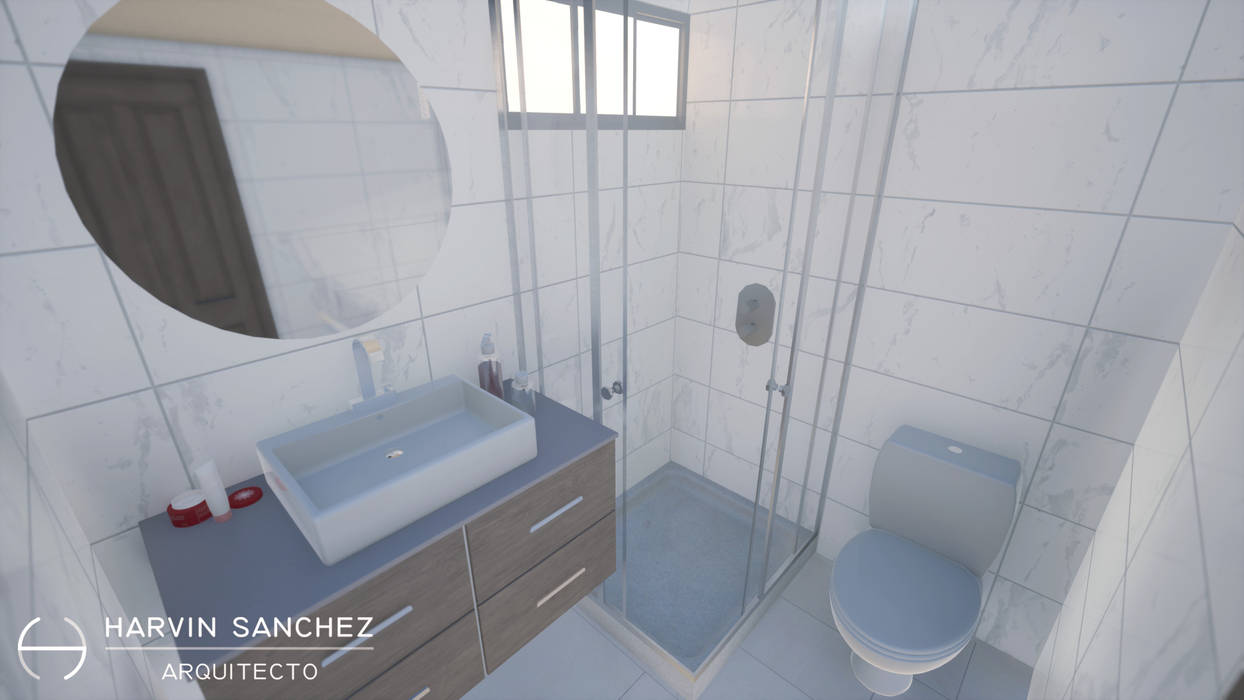 Interiorismo para apartamento, Arquitecto Harvin Sanchez Areniz Arquitecto Harvin Sanchez Areniz Modern bathroom