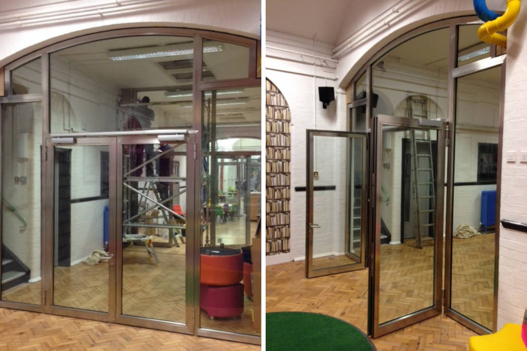 Fire rated glass doors to school Ion Glass Puertas modernas Vidrio Fire glass doors