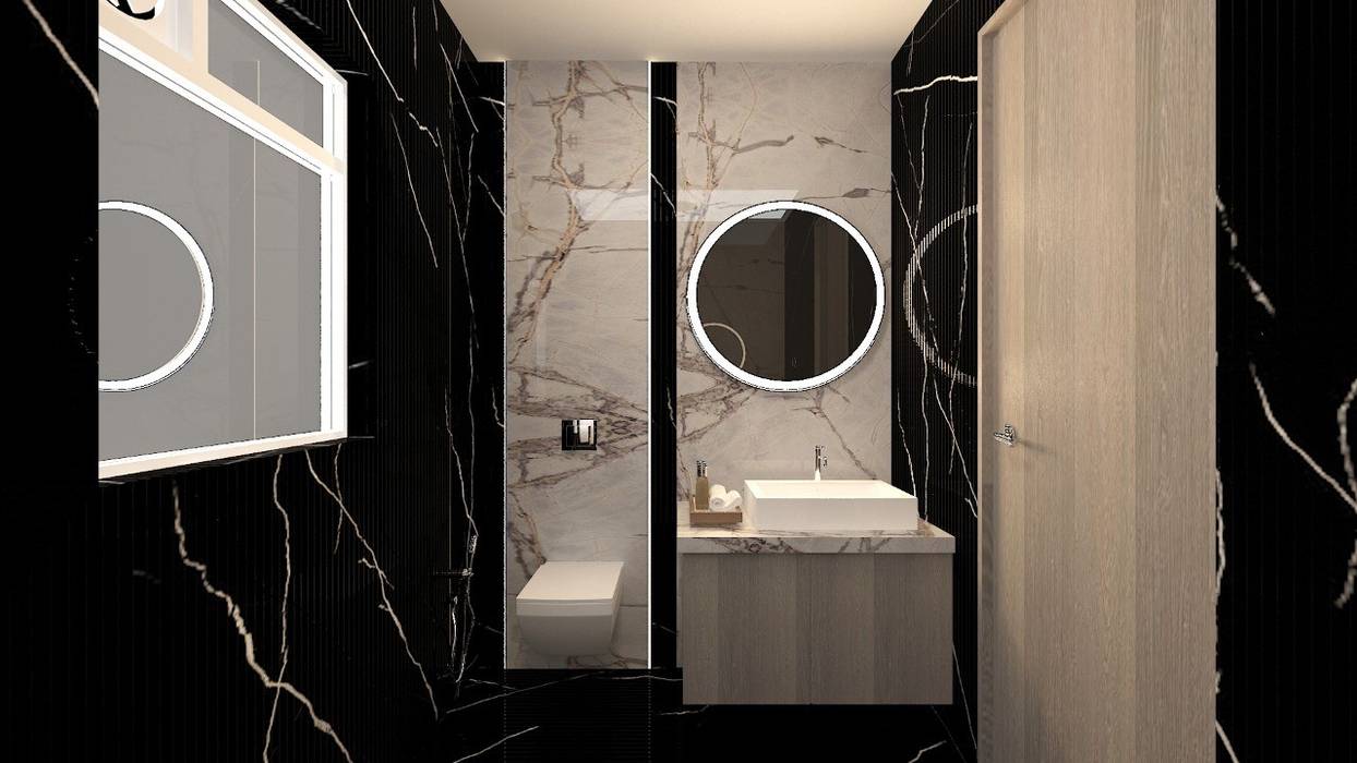 Master Bathroom Space Design Solutions (SDS) Minimalist bathroom Marble