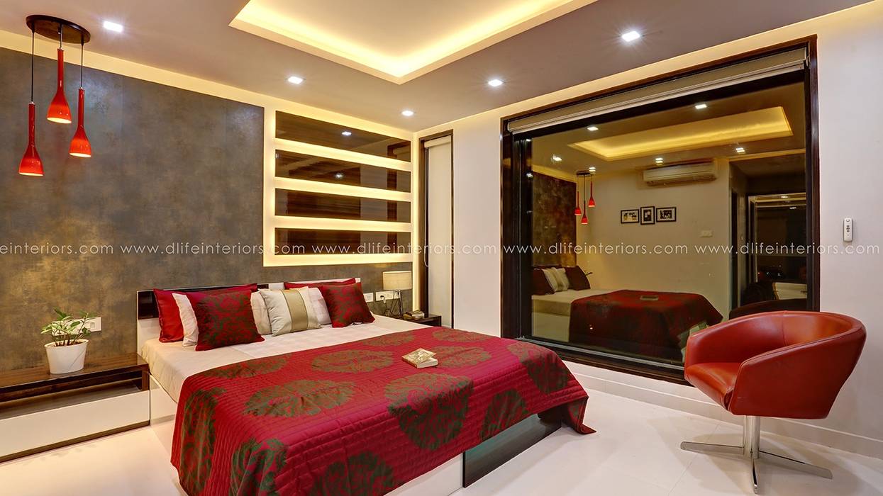 Customized Bedroom Room Interiors in Premium Finish DLIFE Home Interiors Modern style bedroom Bedroom, cot