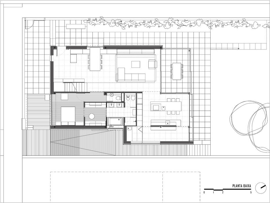 Plano Planta baja Soler Valiente Arquitectes Casas modernas