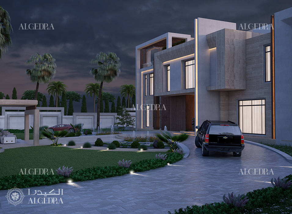 Modern style villa in Dubai architecture design, Algedra Interior Design Algedra Interior Design Modern houses