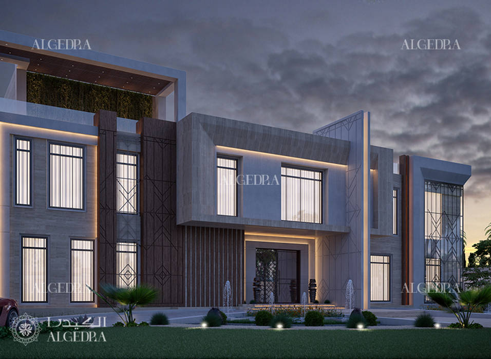 Modern style villa in Dubai architecture design, Algedra Interior Design Algedra Interior Design モダンな 家