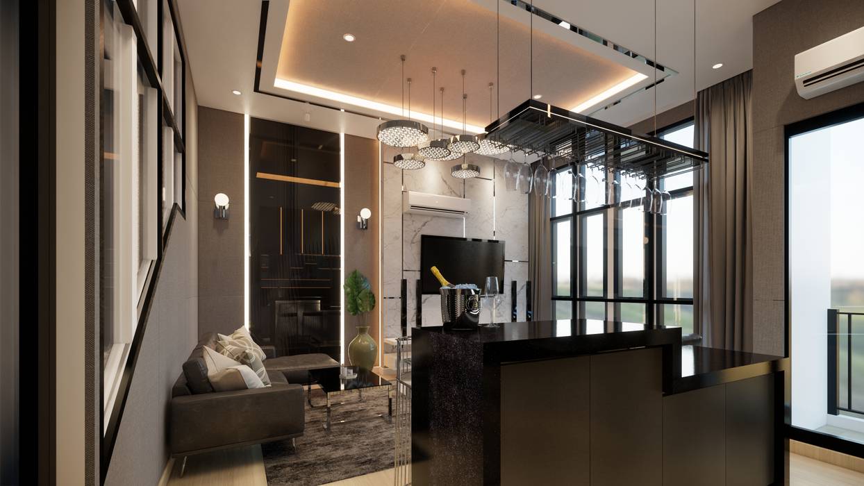 The Totnes Condo Modernize Design + Turnkey ห้องเก็บไวน์ ตกแต่งภายใน , ออกแบบภายใน , ตกแต่งคอนโด , แต่งห้องนั่งเล่น , interiordesign , turnkey , รับเหมาตกแต่งภายใน , แต่งคอนโดหรู , modernstyle