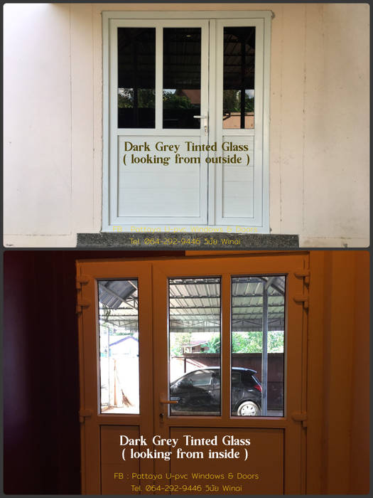 Outside and Inside View โรงงาน พัทยา กระจก ยูพีวีซี Pattaya UPVC Windows & Doors