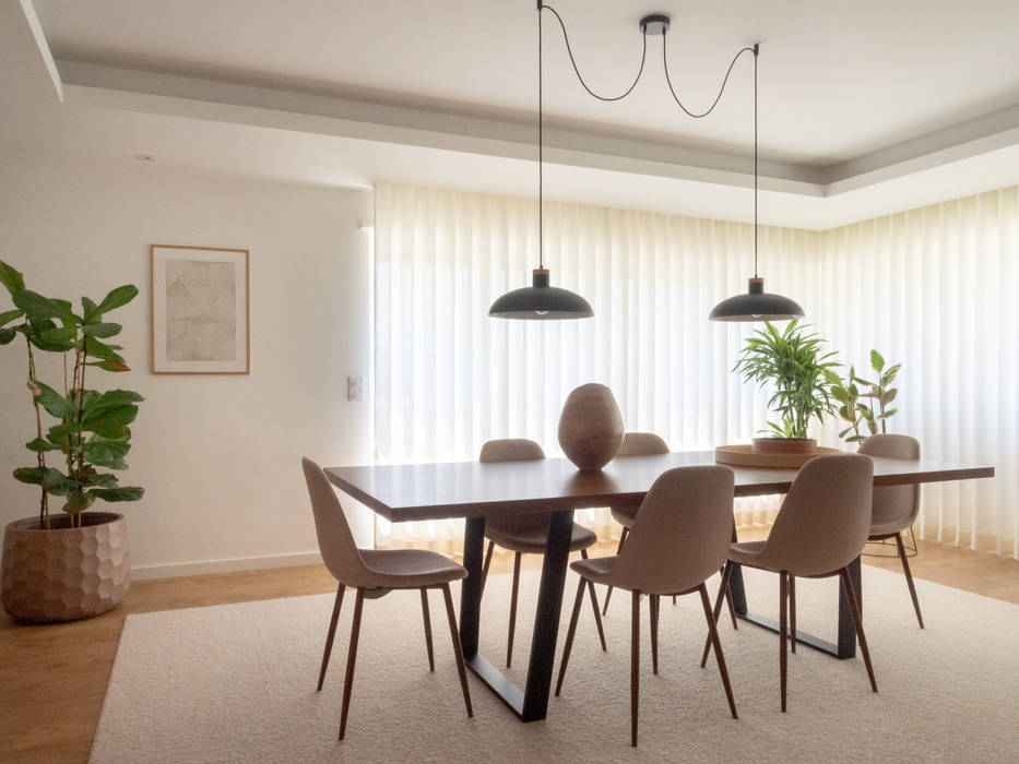 Sala Comum | Depois MUDA Home Design Salas de jantar escandinavas