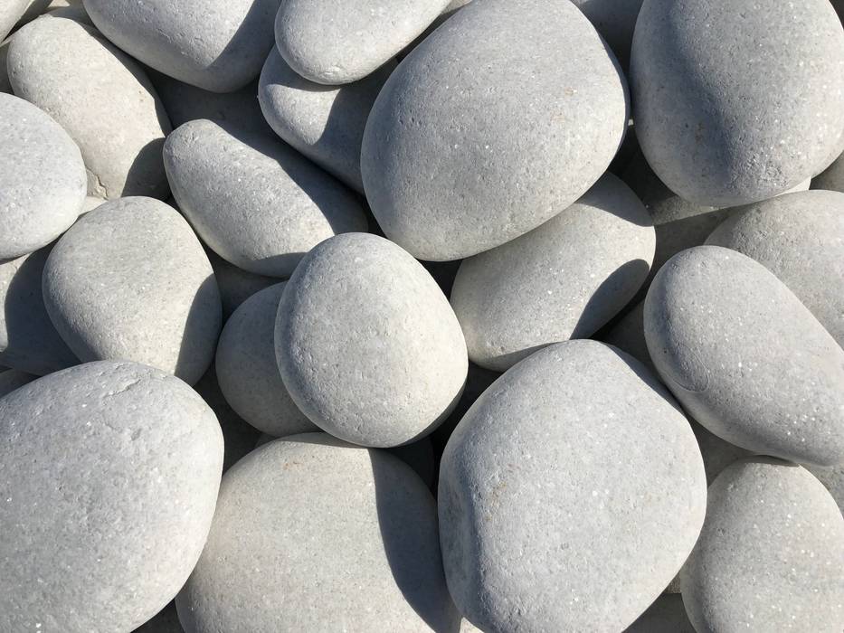 Premium Pure White pebble 60-90 mm. Canteras el Cerro Modern Garden Marble Accessories & decoration