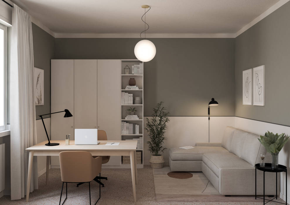 Appartamento in Piacenza - 70mq, Bongio Valentina Bongio Valentina Modern Study Room and Home Office