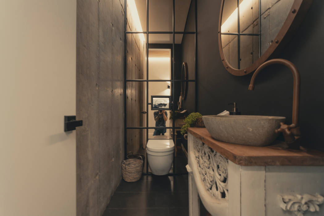 Detalles Adrede Arquitectura Baños de estilo rústico Concreto detalles arquitectonicos, acabados, baños bonitos, baño