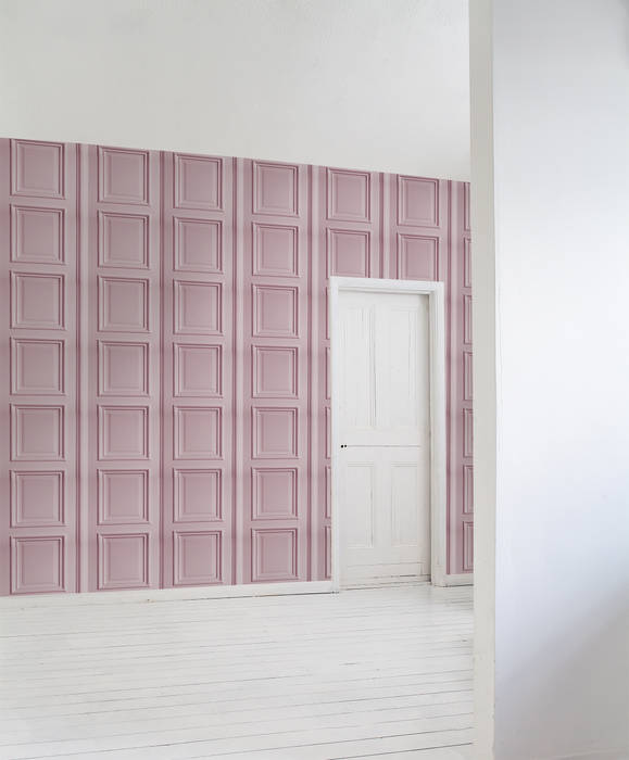 Dusty pink panelling wallpaper | homify