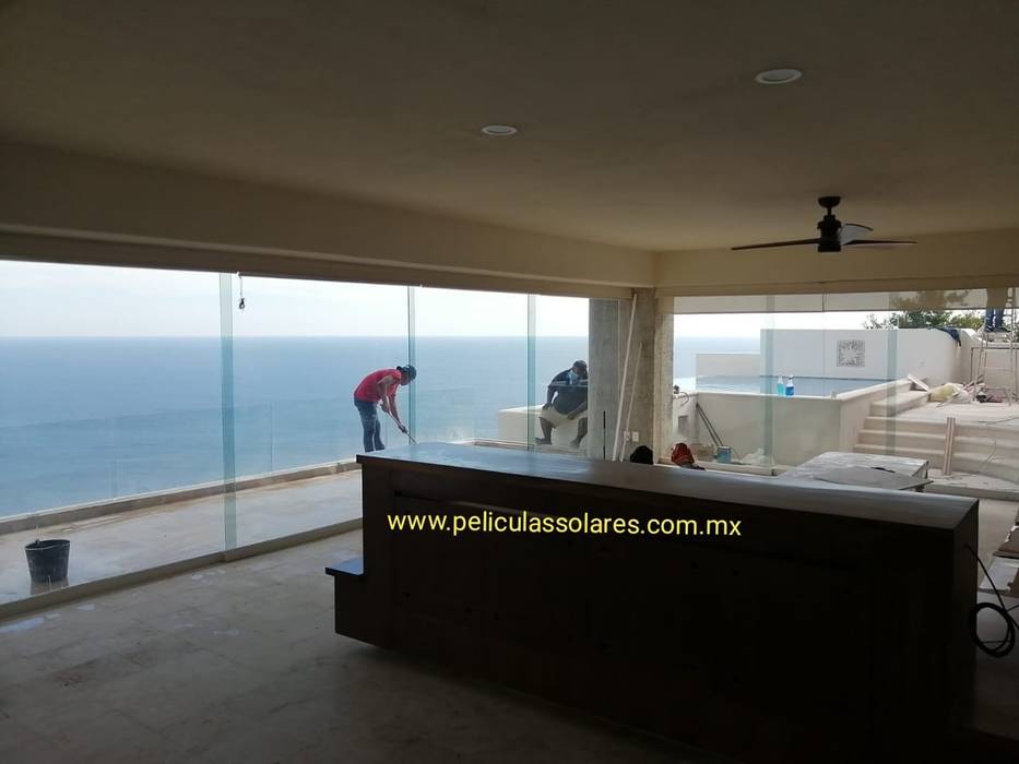 Polarizado de Control Solar *Casa en Acapulco*, Peliculas Solares Peliculas Solares Nowoczesne okna i drzwi