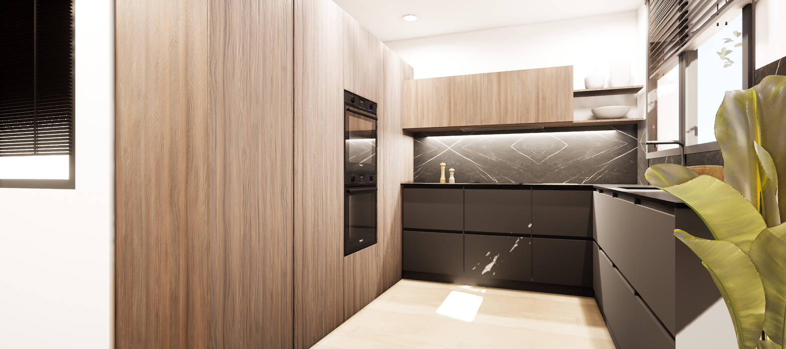 REFORMA EN C/ LO GAITER, EL PRAT, Projectes r2 Projectes r2 Unit dapur Kayu Wood effect