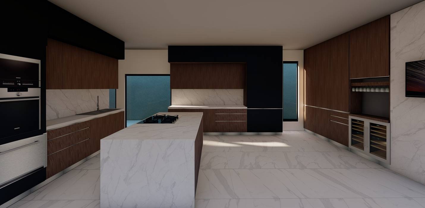 Cocina integral en proyecto residencial. AAM STUDIO Cocinas modernas