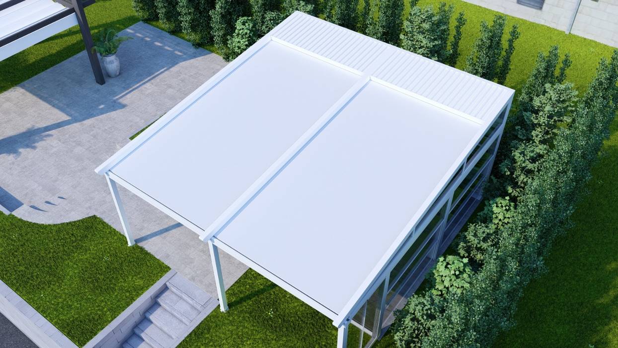 Frankfurt Yılmaz Bey Kış Bahçesi Winter Garden Projesi, Rolling Roof Pergola Raylı Tente Açılır Tavan Sistemleri Gölgelendirme Sistemleri Rolling Roof Pergola Raylı Tente Açılır Tavan Sistemleri Gölgelendirme Sistemleri Halaman depan Aluminium/Seng