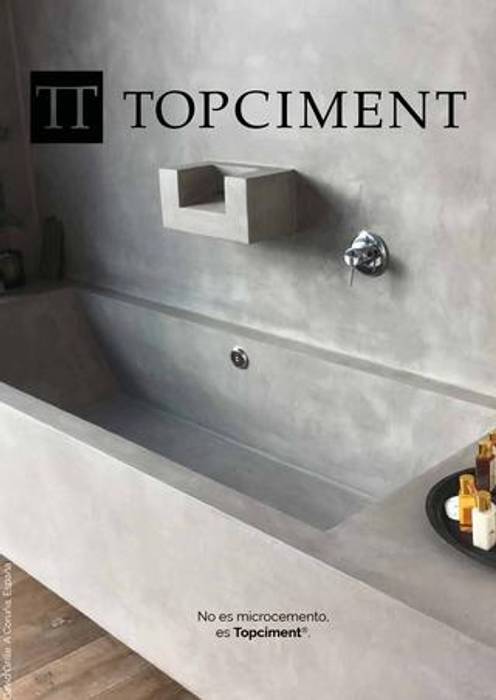 Baños y cocinas de Microcemento TopCiment Baños de estilo moderno Hormigón Multicolor Microcemento, Revestimiento decorativo