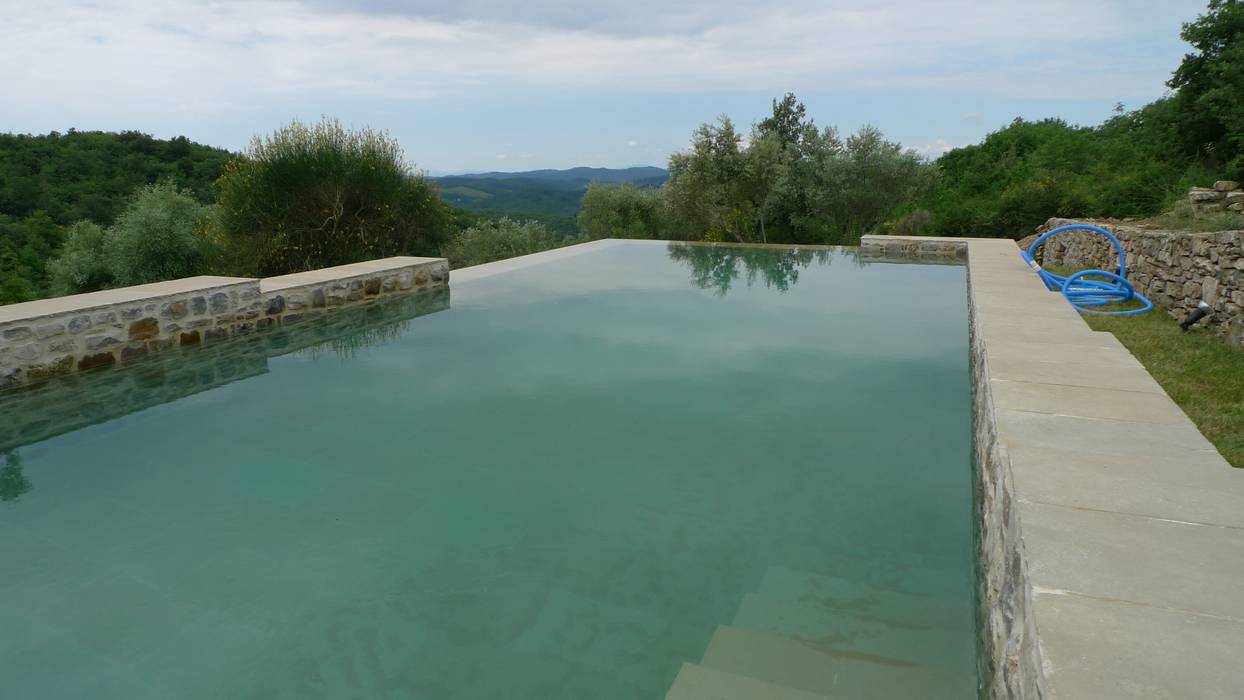 Un colonica in Chianti - La Toscana, Studio Architetto Pontello Studio Architetto Pontello Pool Sandstone