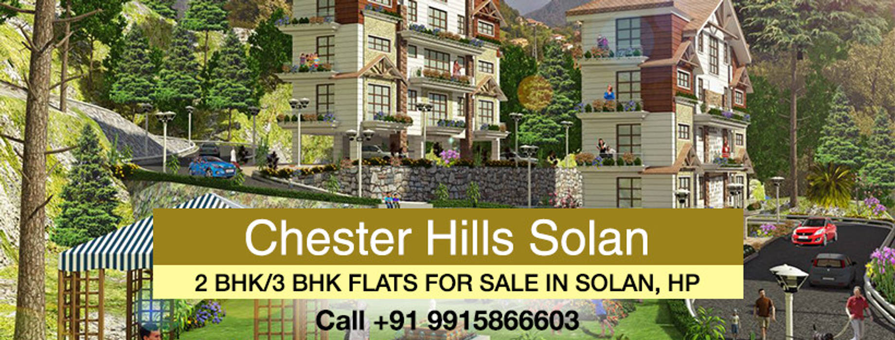 Chester Hills Solan 2 Bhk/3 Bhk Flats for sale, Chester Hills Solan Chester Hills Solan Maisons asiatiques