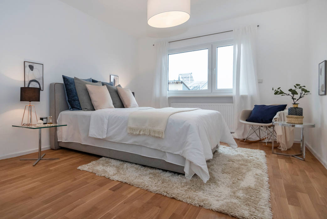 Nordic Simplicity, Cornelia Augustin Home Staging Cornelia Augustin Home Staging Kamar Tidur Gaya Skandinavia