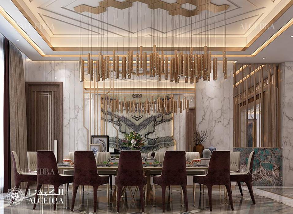 Modern dining room design in Abu Dhabi, Algedra Interior Design Algedra Interior Design Sala da pranzo moderna