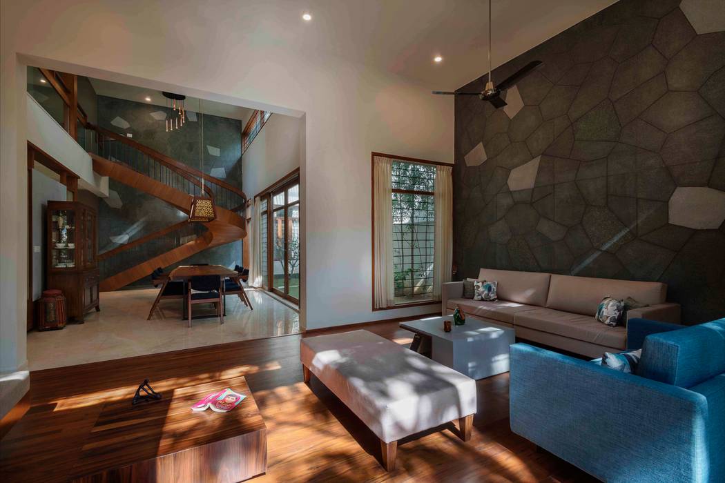 Linear Dynamic House, studio XS studio XS Modern living room
